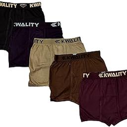 Boys' Cotton & Elastane Trunks (Pack of 5) Color May Vary-52