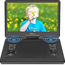 𝒀𝑶𝑶𝑯𝑶𝑶 16.9" Large Portable DVD Player with 14.1" Swivel HD Screen, DVD Player Portable with Rechargeable Battery, Support USB/SD Card/Sync TV, Region-Free, Support Multiple Discs, Black-39