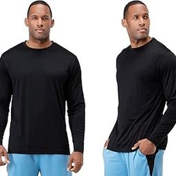 Men's 2 Pack Cool-Chain Workout Long Sleeve T-Shirts (UPF 50+)-15