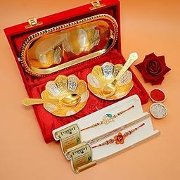 AC ANAND CRAFTS l Premium Rakhi with Combo Gift Silver Gold Plated Gift Bowl Set Handmade Colorful Rakhi for Brother and Bhabhi, Bhaiya, Bhai (Model-2)-image-27