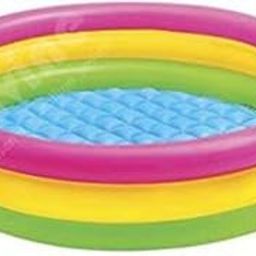 KMC KIDOZ Inflatable Pool Bath Tub Air Ring'S Wall and A Soft Floor for Comfort (3Feet) (Multicolor) (cmk103)-4