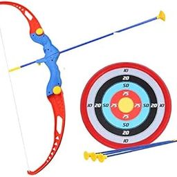 Amitasha Kids Archery Bow and Arrow Toy Set with Target Board for Kids Indoor Outdoor Garden Fun Suction Cups 3 Arrows Target Game for Boys 3-15 Years Birthday Gift-8