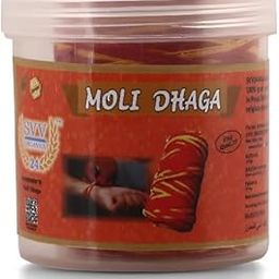 SVV24 Moli Dhaga Kalawa Thread Roll for Puja | Sacred Red Yellow Cotton Pooja Moli | Hindu Ritual Raksha Sutra Kalava | Religious Wrist Thread for Men & Women (Pack of 1 Roll)-image-59
