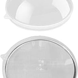 Microwave Splatter Cover for Food Portable House Items Microwave Plate Cover Green with Tray-19
