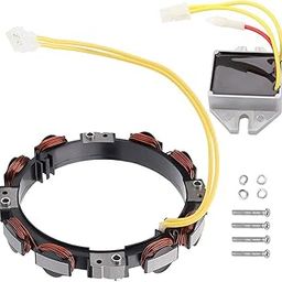 Butom 592830 10-16 Amp Alternator with 394890 Electrical Voltage Regulator for 696458 691064 393295 845907 394890 797375 393374 691185 JD GT235 LT166-17