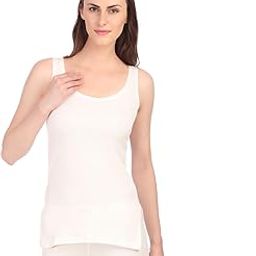 Women's Sleeveless Slim Fit Thermal Top (Esancia) - Off White-image-27