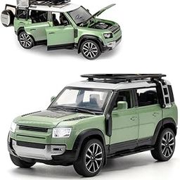 Umadiya® Range Rover Defender 1:32 Scale Model Car Exclusive Alloy Metal Pull Back Die-cast Car Metal Pullback Toy car with Openable Doors & Light Music Best Gifts Toys Kids【Colors as Per Stock】-31