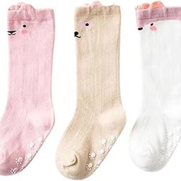 GUCHIGU Unisex Baby Knee High Socks Toddlers Breathable Cute Print Sock Anti-mosquito Knit 3 Pair Cotton Ankle Length Long Socks for Little Kids Boys Girls (Multicolor, 6-24 Months, Pack of 3)-image-53