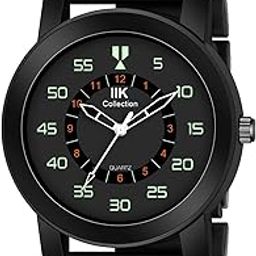 Watches for Men Round Numerical Dial Analogue Men Watch|Long Battery Life|Stainless Steel Bracelet Black Chain with Long Lasting Polish/Adjustable Fixable Silicon Strap|Watches for Boys-picture-48