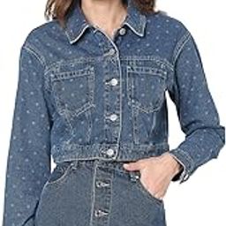 Spread Collar Washed Pure Cotton Crop Denim Jacket-picture-11