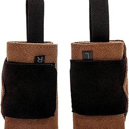 UJEAVETTE 2X Powerlifting Wrist Gym Straps Wristband for Bodybuilding Women Men Sports Brown-13