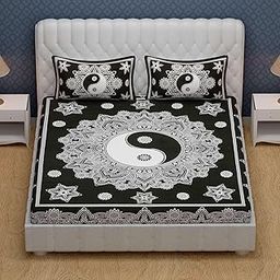 100% Cotton 150 TC Floral Design Printed Single Bedsheet with Pillow Covers 150ME6323-image-92