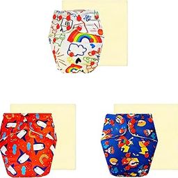 Dumbledo Elite Cloth Diaperwith Magical Soaker (Pack of 3) | Hypoallergenic | 6-Layer Absorbent Pad | Adjustable Snaps | Ideal for Toddlers | 3 Months – 3 Years | Unisex Baby-picture-23