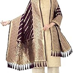 Women's Woven Striped Banarasi Silk Dupatta-image-80