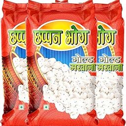 Chappan Bhog Phool Makhana | Gold 750 grams (Pack of 3X250 gm) | Premium Makhana | Fox Nut | | Hand Pick | Rich in Fiber | Gluten Free | Anit Oxidants | Vegan-image-56