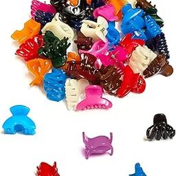 BHARATGAURAV - Hair Accessories 30 PCS Small Hair Claw Clips No-Slip Grip Barrettes for Thin Medium Hair, Acrylic Jaw Mini French Design Women and girls-image-84