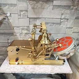 Fully Automatic Electric Mini Aarti Machine with All Mantra sound (shankh,maur,8 types of Aarti songs) 2 Bells & 2 Zalar(Golden Colour) 6 inch Size for Home/Temple Satsang/Pooja Room With Charger-image-61