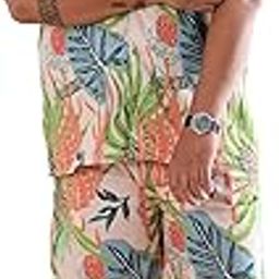 Men's Rayon Printed Comfort Casual Night Suit Set, Half Sleeve, Plus Size, Western Style, Shirt Collar, Relaxed Fit Sleepwear White-image-76