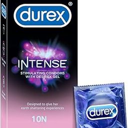 Durex Intense Condoms for her - 10 Count | Dotted and Ribbed condom with Desirex gel-24