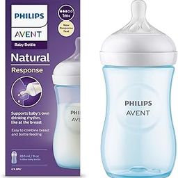 Philips Avent Blue Natural Baby Feeding Bottle | No.1 Brand Recommended by Moms Worldwide | Ideal for 1 months+| Natural Response Technology Mimics Breastfeeding | Uniquely Designed Nipple releases milk only when baby drinks | Pack of 1 | Blue | SCY903/21-picture-9