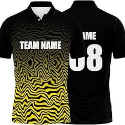 Cricket Polo Collar Sports Jersey for Men with Team Name, Name and Number Printed | Cricket t Shirts for Men Printed with Name | Cricket Jersey with My Name | DOdr1008-C01242023-C-POLO-65-image-32