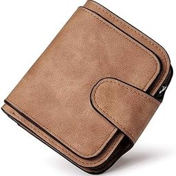Brown Faux Leather Tri-fold Fashion Card Coin Small Clutch Wallet for Women-23