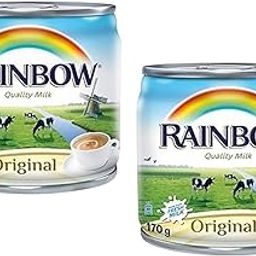 Rainbow Full Cream Evaporated Milk, Sterilized & Rich, 160ml (Pack of 2, Imported from UAE)-19