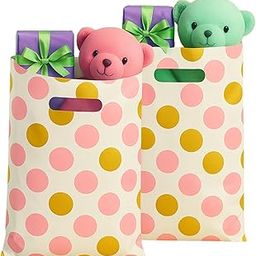 Wanna Party Pink and Gold Polka Dot Party Favor Bags Goodie Bags Polka Dots Candy Pouches with Handle for Birthday Back to School Baby Shower Party Supplies Decor-image-54