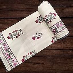 Jaipur Dohar Pure Cotton Dohar (AC Blanket), Hand Block Double Bed Blanket (All Season Dohar) Cotton Rajasthani Dohar - 90 x 108''– (Quilt/Comforter/Blanket) (Grey Pink Plant)-image-34