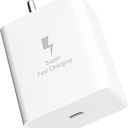 Kratos 25W Type C Charger Super Fast Adapter Compatible with Samsung Galaxy M05/M15/F15/A15/M35/A35/A55/M55| M34/M14/F34/F14/F54/A14/S24/S23/S21 Fe/S23 Fe/Z Fold/Flip/6/5/4/3/Tab,Charger adapter,White-12