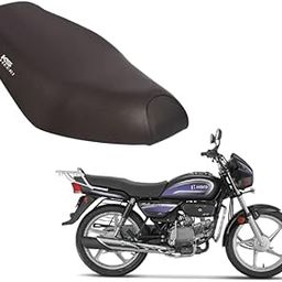 KSHEERI Splendor BS6 Bike Seat Cover Protect from Rust and Dust, PU Leather Waterproof Durable Seat Cover (Black)-image-50
