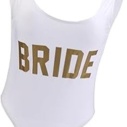 VELURA Bride Gold Letters Print Women Bodysuit Swimsuit Beachwear Monokini S|1 Piece Pear Suit (with Hat)|Swimwear| Womens Clothing-image-26