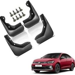 Autokaar OE Type/Box Type Car Mud Flap for Volkswagen Virtus, Black-19