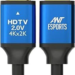Ant Esports AEH105 4K HDMI Cable with Blue Metal Cap - 5 Meters I 2.0 HDMI I 24K Gold-Plated I High Speed 18Gbps HDTV Cable-21