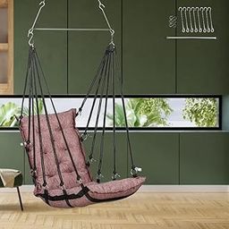 Patiofy Jhula for Home - Adult Swing for Balcony - Pink, Weight Capacity Up to 150Kgs-image-80
