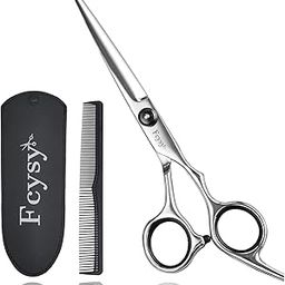 Haircut Scissors for Hair Cutting, Fcysy Professional 6 Inches Hair Scissors Barber Shears, Haircutting Scissor Beard Scissors Hair cutting Scissors with Comb, Salon Hair Shears for Men Women Pet-image-9