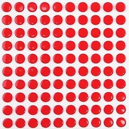 1 Sheet Nail Art Mounting Adhesive Double Sided Tape Nail Tip Fixation Tools Strong Viscosity Suitable for Nail Tip Display Nail Salon (100, 100 pcs red Round Bindi Nail Sticker)-image-13