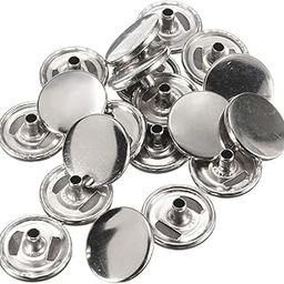 Weddecor 15mm Silver Press Studs Caps for Arts Crafts, Leathercrafts, Jackets, Bags, Straps, Jeans, Clothes Repair, Heavy Duty Brass Nickle Free Male Snap Fasteners Secure Closure, 50pcs-image-39