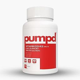 Pumpd Vitamin D3 600 IU + K2 | 100% RDA Plant-Based | Vitamin D3(Lichen) + K2(Menaquinone MK7) | Faster Absorption | Boost Immunity | Healthy Bones | 120 Veg Capsules-67