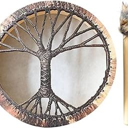 SECRET DESIRE Shaman Drum Sound Instrument Vintage Handmade Music Decoration Shamanic Drum-image-3
