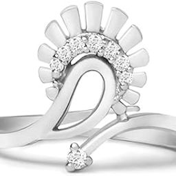 Silver Tone Cubic Zirconia Contemporary Brass Ring For Women-ZPFK19575-image-69