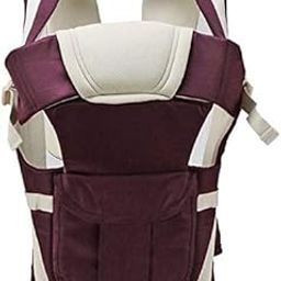 Smilecasters Adjustable Cotton Hands-Free 4-in-1 (with Comfortable Head Support and Waist Belt) Baby Carrier; Purple-picture-13