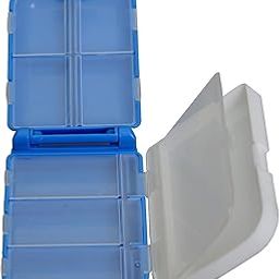 Hidak Medicine Organizer Boxes with 8 Compartments, Transparent, Portable & Washable, Pill Storage Box-3