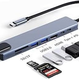 CARE CASE® 8 in 1 USB C Hub Multiport Adapter with 4K HDMI 100W PD, USB C Port, USB 3.0,RJ45 Ethernet, SD/TF Card Reader, Docking Station Compatible with MacBook.-11