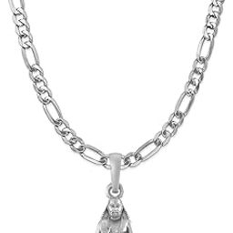Sterling Silver (92.5% purity) Spiritual Raghavendra Swamy (Pendant with Chain) for Men & Women Pure Silver religious Raghvendra Swami chain Locket for Good Health & Wealth-image-35