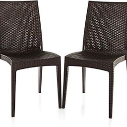 Varmora Designer Chair Set of 2 (Club - Brown) - Plastic-2