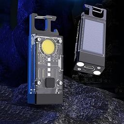 BKN Aluminium Magnetic Portable Super Bright LED Keychain COB Light | 650mAh Solar Lamp Type C Rechargeable Mini Pocket Keychain Light | 900 Lumens IPX4 Waterproof For Camping, Emergencies-53