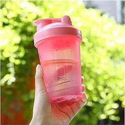 BKDRL Shaker Bottle for Protein Powder w. Classic Loop Top & BPA free,Secure Screw-On Lid, Stay Open Flip Cap,BPA Free-16oz (Whole Pink-16Oz-400ML) (SKER-BTL)-image-55