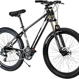FitTrip Super Dominator 27.5T MTB | 21 SPD Shimano Gearset | Dual Crown Suspension | Jak 7 Dual Disk Brakes | Unisex (Dark Edition)-image-81