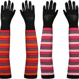 Footmate Combed Cotton Sun Protection Driving Gloves for Women, Elbow Length Elegant Breathable Free Size Hand Glove For Summer/Winter - Pack of 2-image-29